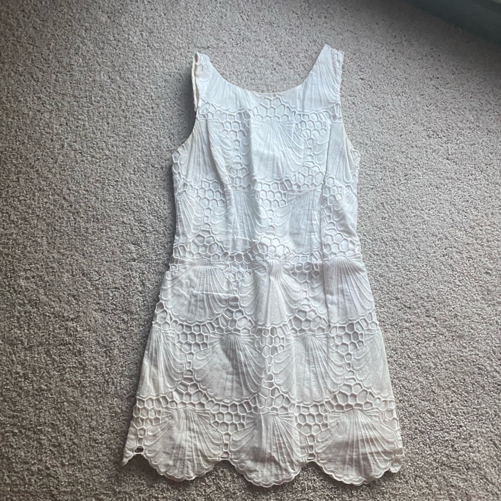 Vintage White Shell Lilly Dress